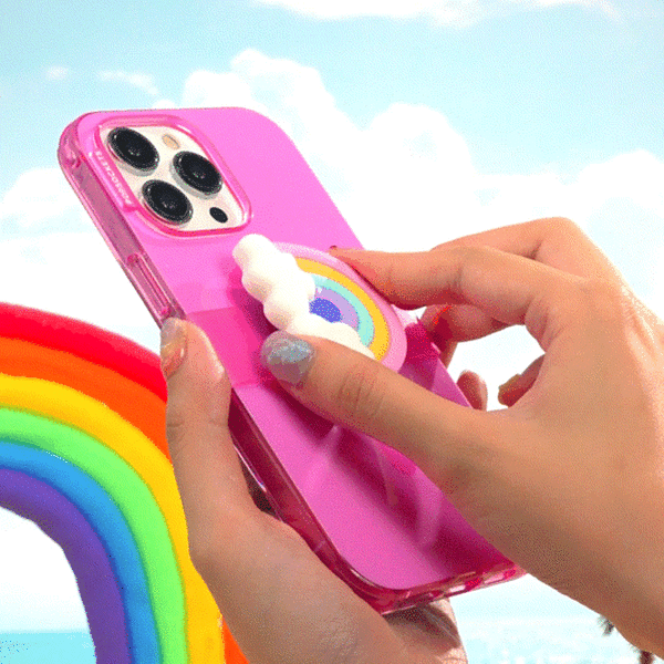 Popsockets PopOut Rainbow Fluff Adhesive PopGrip
