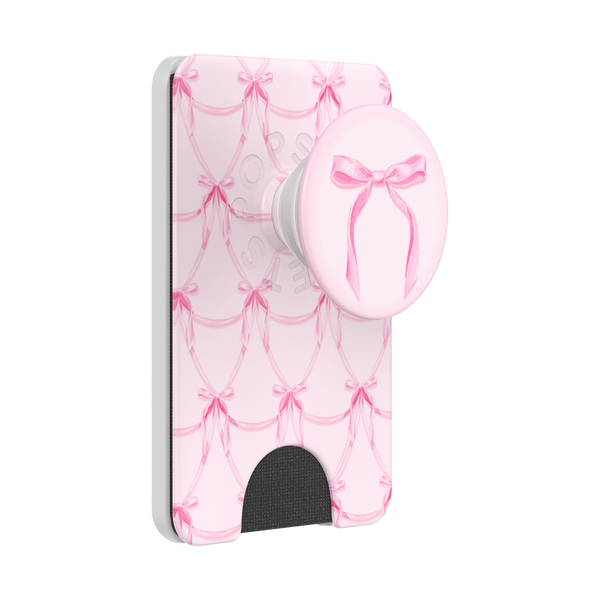 popsockets Satin Bow Blush MagSafe PopWallet+