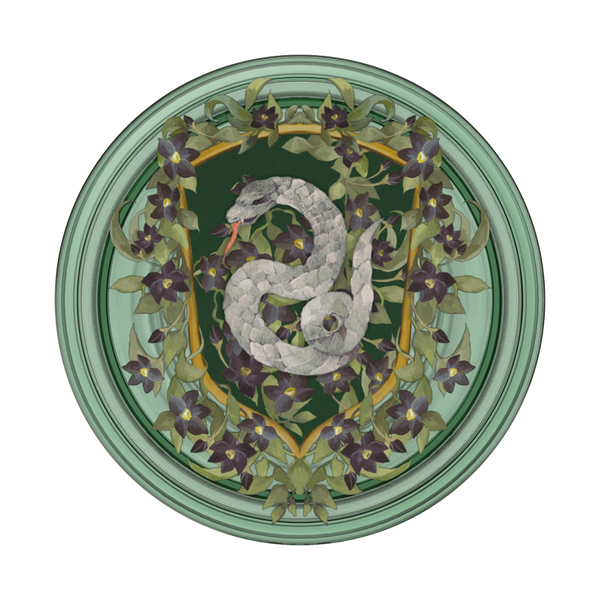 Popsockets Slytherin Floral Crest Adhesive PopGrip