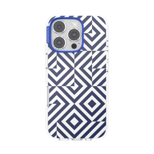 popsockets Tiled Navy iPhone 16 Pro MagSafe Case