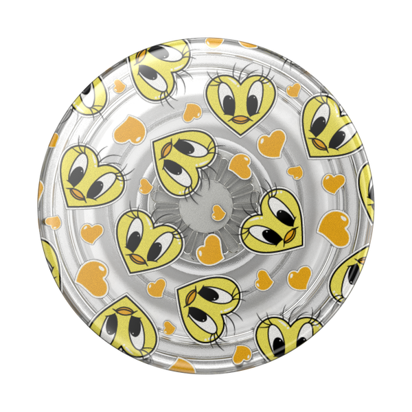 Popsockets Translucent Tweety Heart Toss Adhesive PopGrip