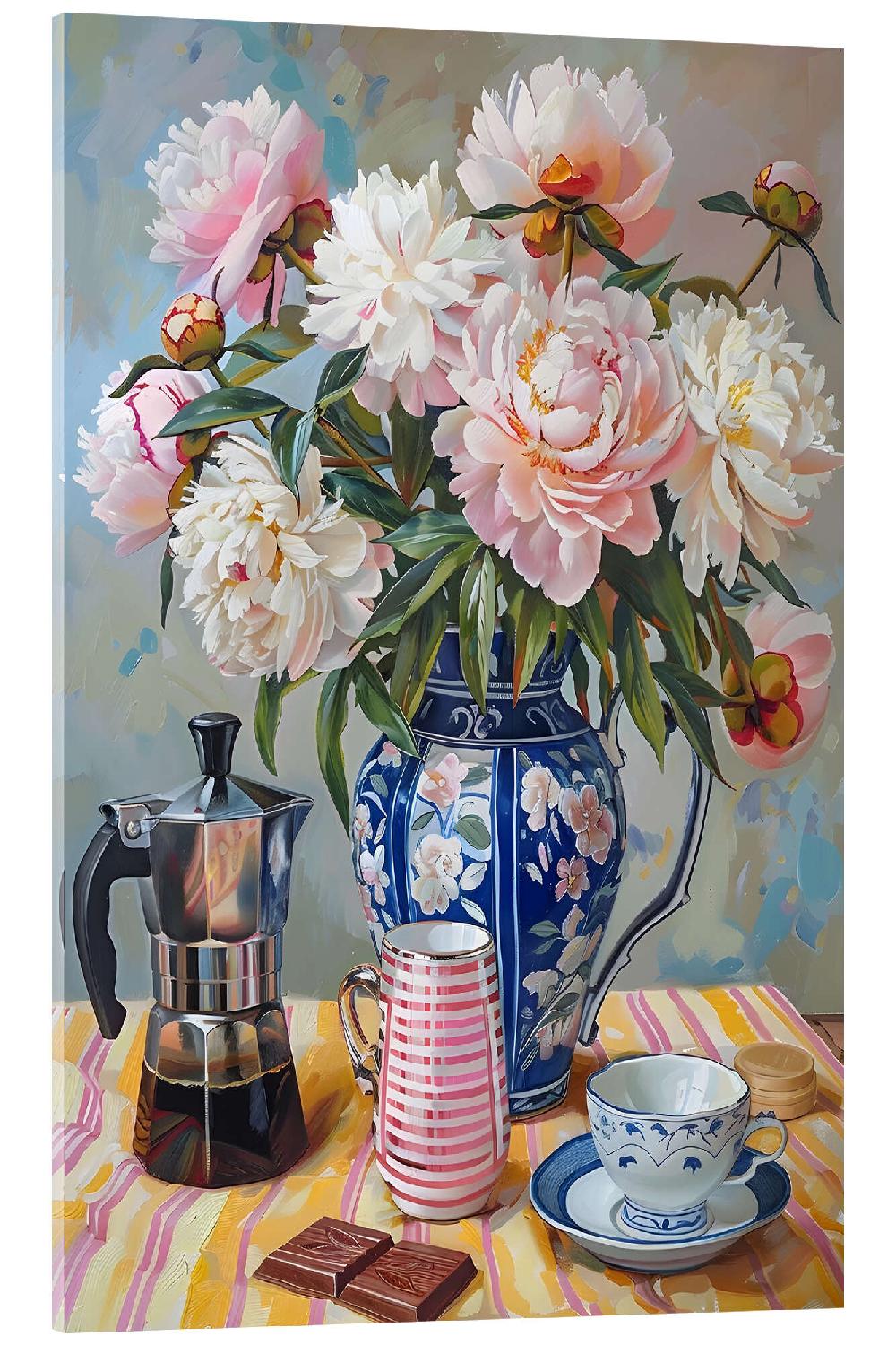 posterlounge Acrylglas print Still Life with Peonies
