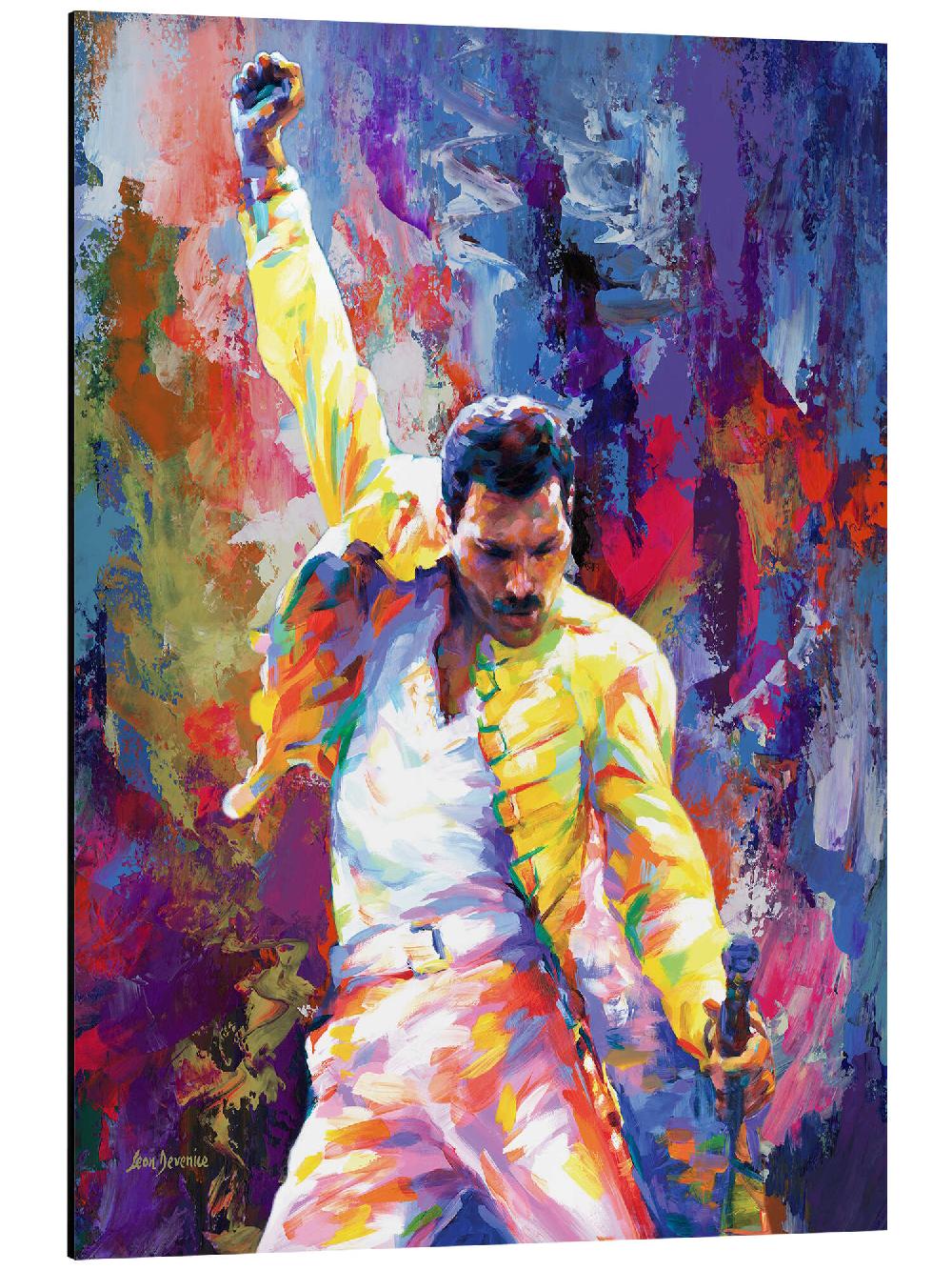 posterlounge Aluminium print Freddie Mercury Pop Art Portrait