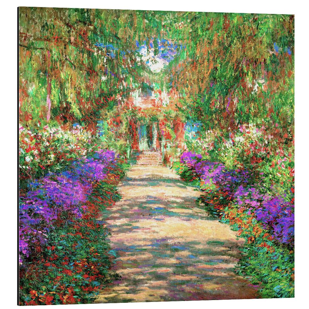 posterlounge Aluminium print Weg in de tuin van Monet