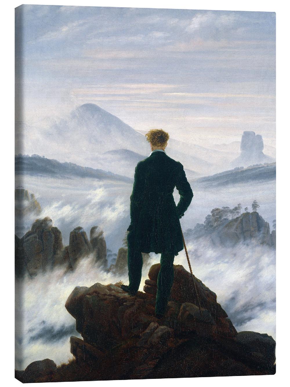 posterlounge Canvas print Der Wanderer über dem Nebelmeer