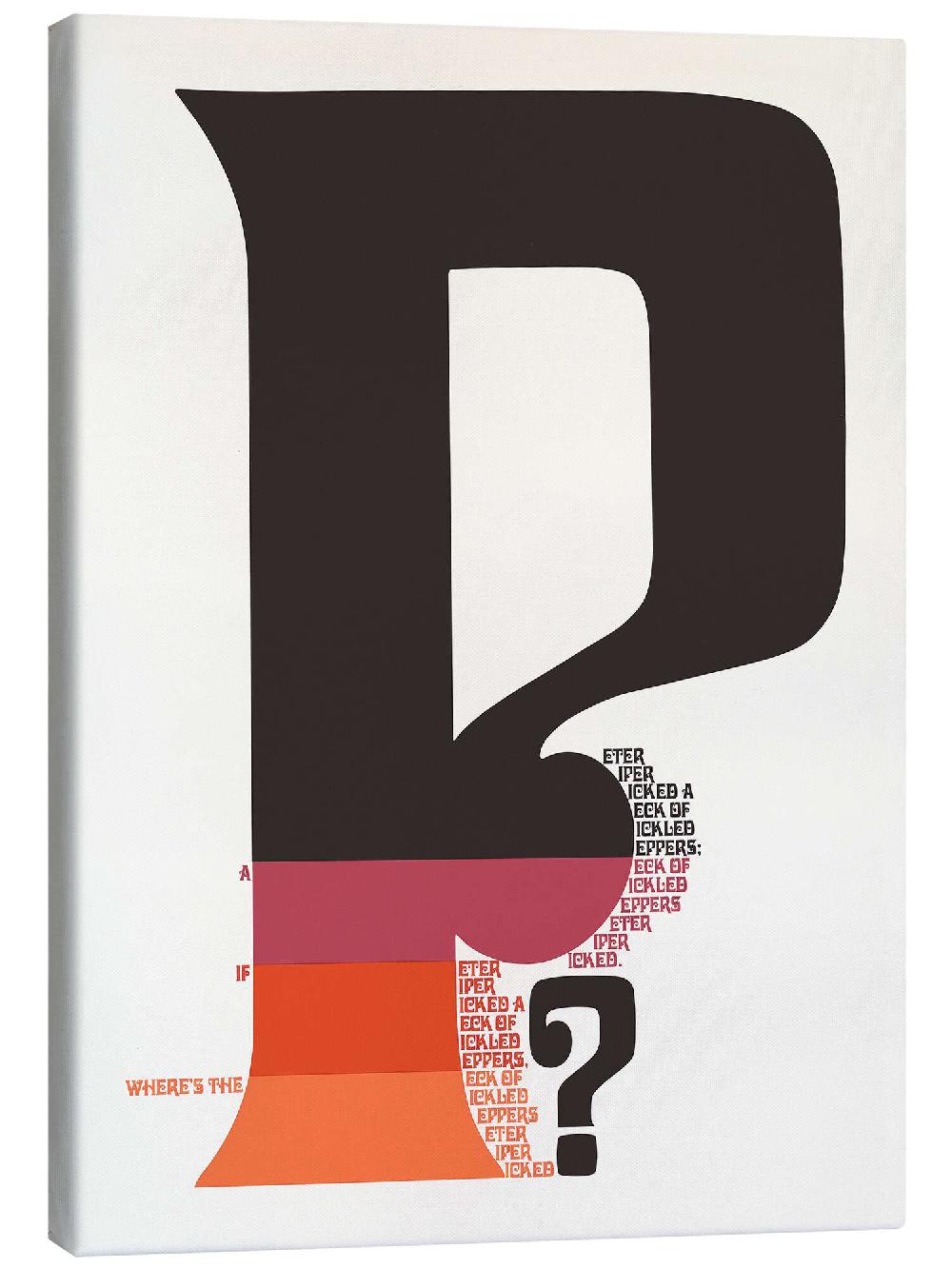 posterlounge Canvas print Where's the "P" if a Peter Piper picked a peck of pickled peppers