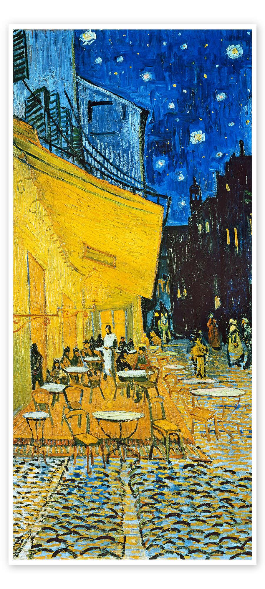 posterlounge Deurposter Caféterras bij nacht (Place du Forum)