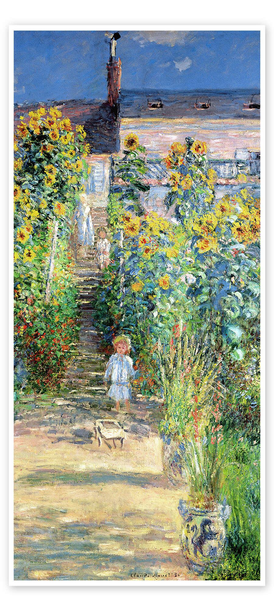 posterlounge Deurposter De tuin van Monet in Vétheuil