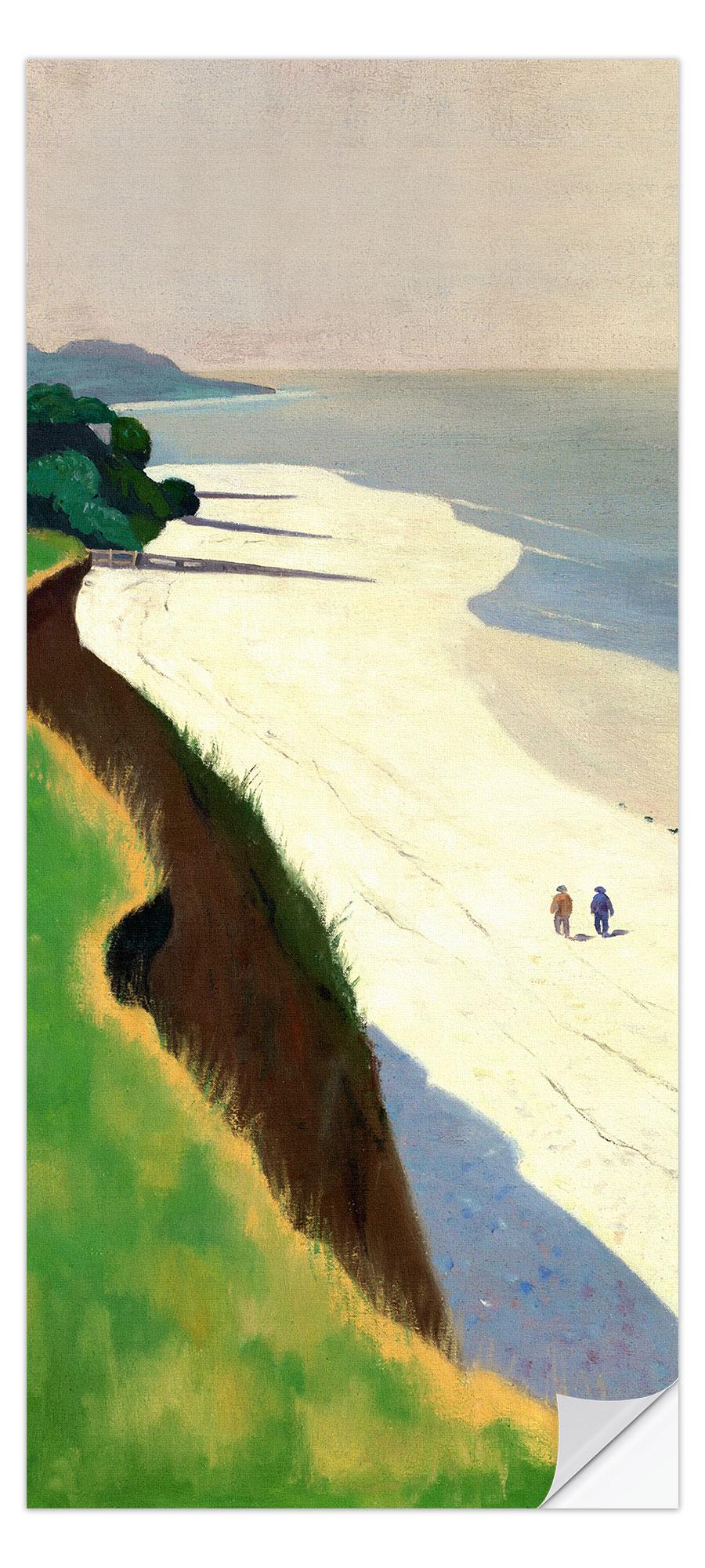 posterlounge Deursticker La falaise de la grève blanche