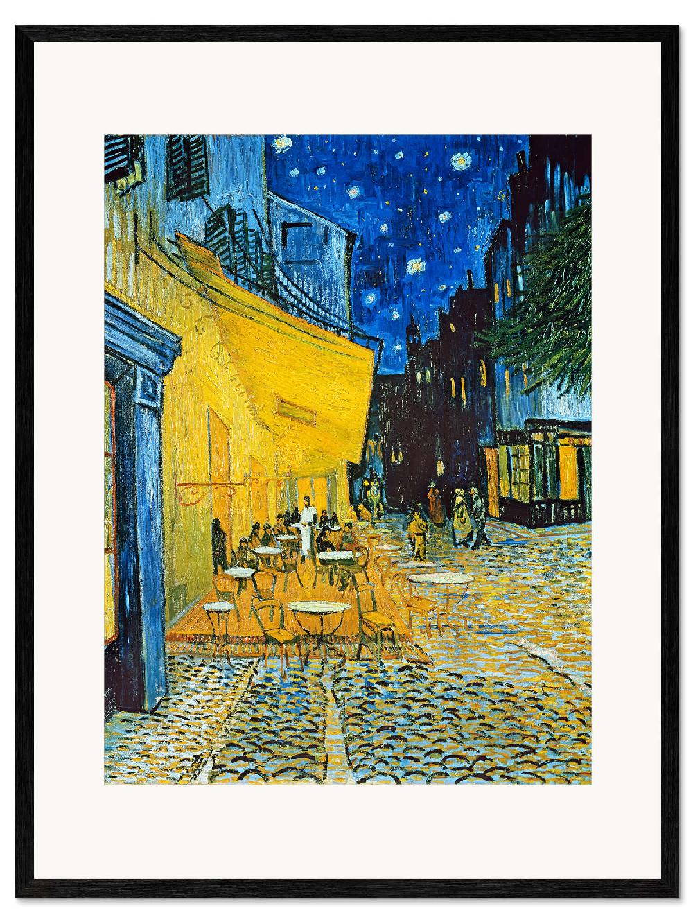 posterlounge Ingelijste kunstdruk Caféterras bij nacht (Place du Forum)
