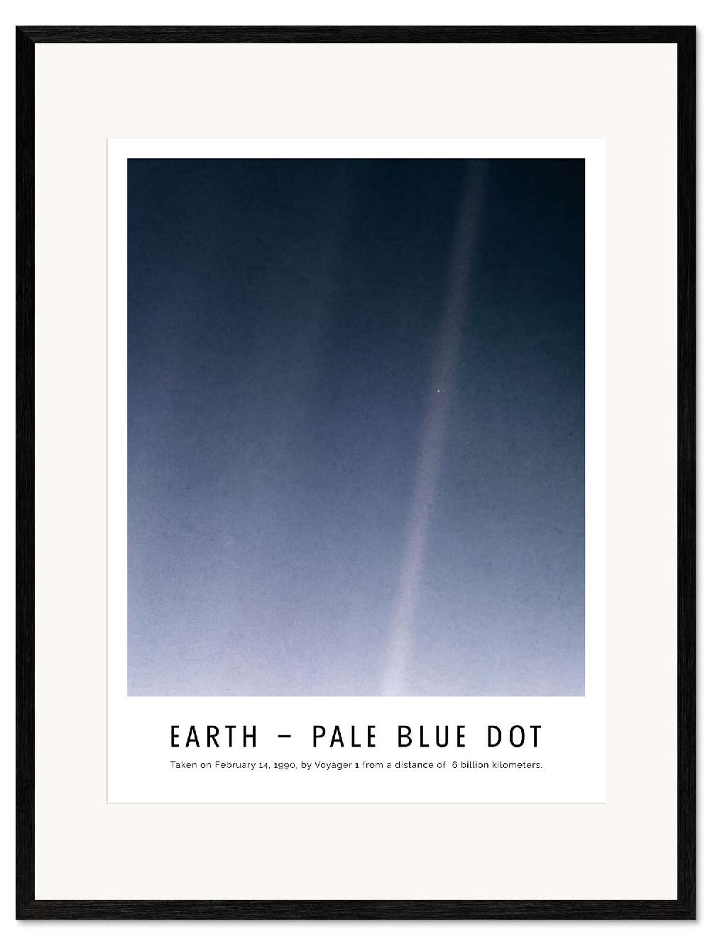 posterlounge Ingelijste kunstdruk Earth - Pale Blue Dot