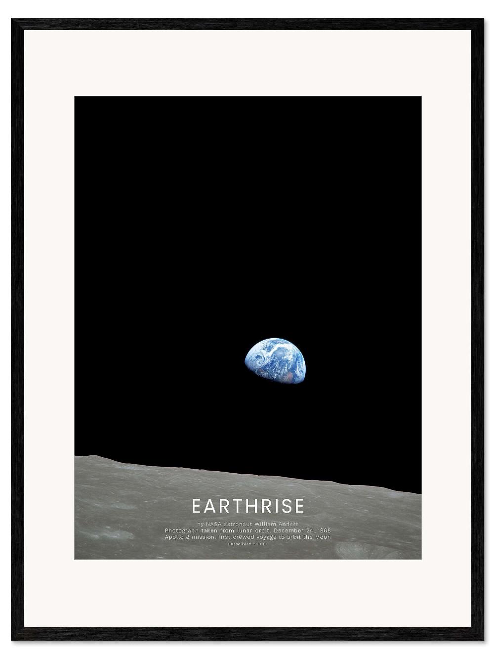posterlounge Ingelijste kunstdruk Earthrise - Apollo 8