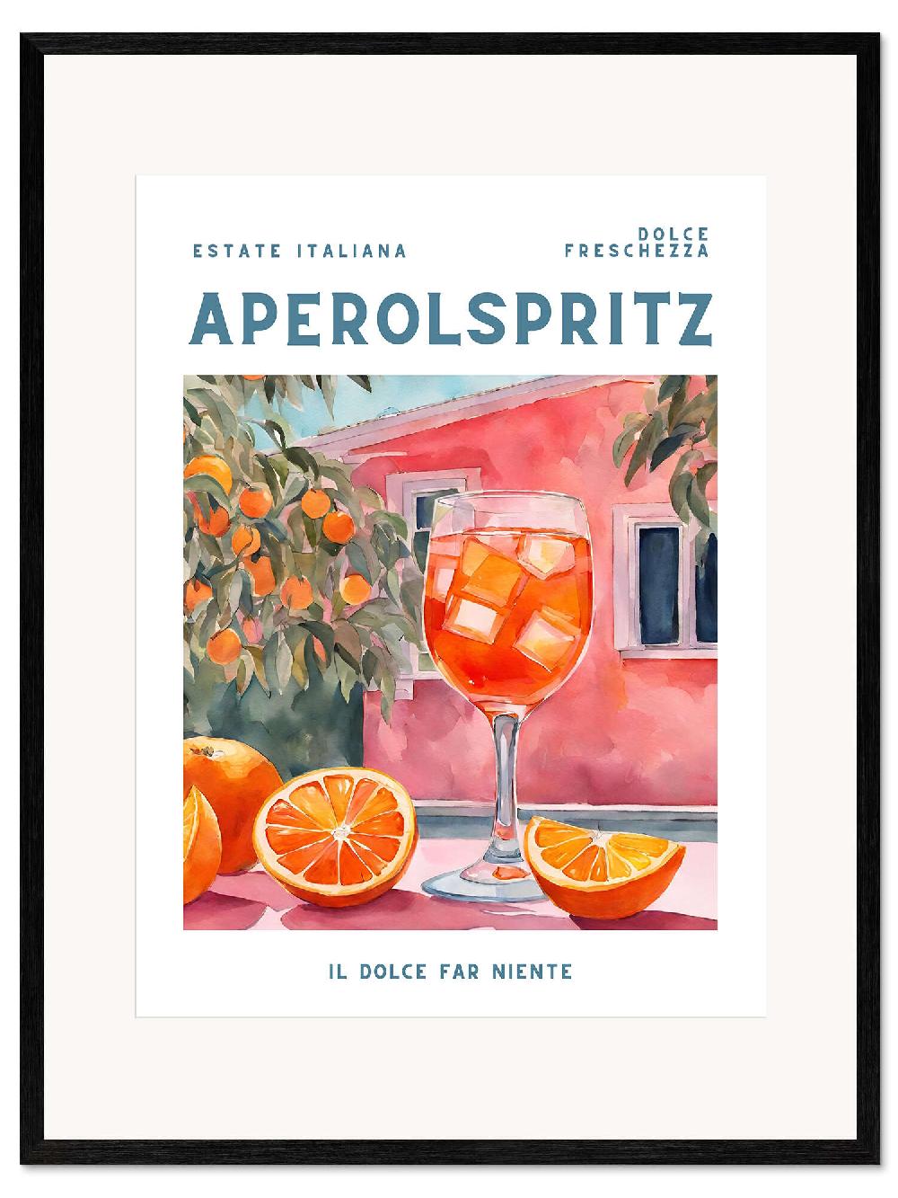 posterlounge Ingelijste kunstdruk Estate Italiana - Aperol Spritz