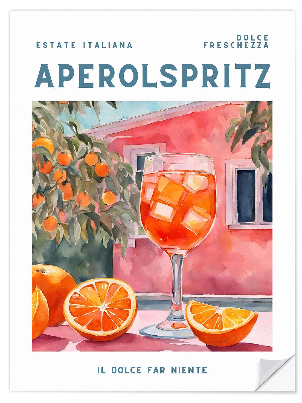 posterlounge Muursticker Estate Italiana - Aperol Spritz