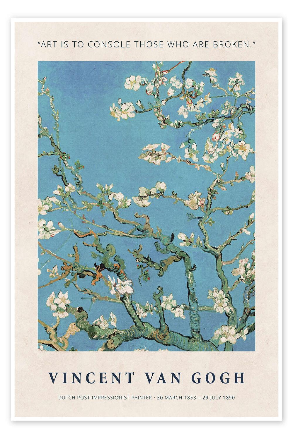 posterlounge Poster Art is to Console those who are Broken