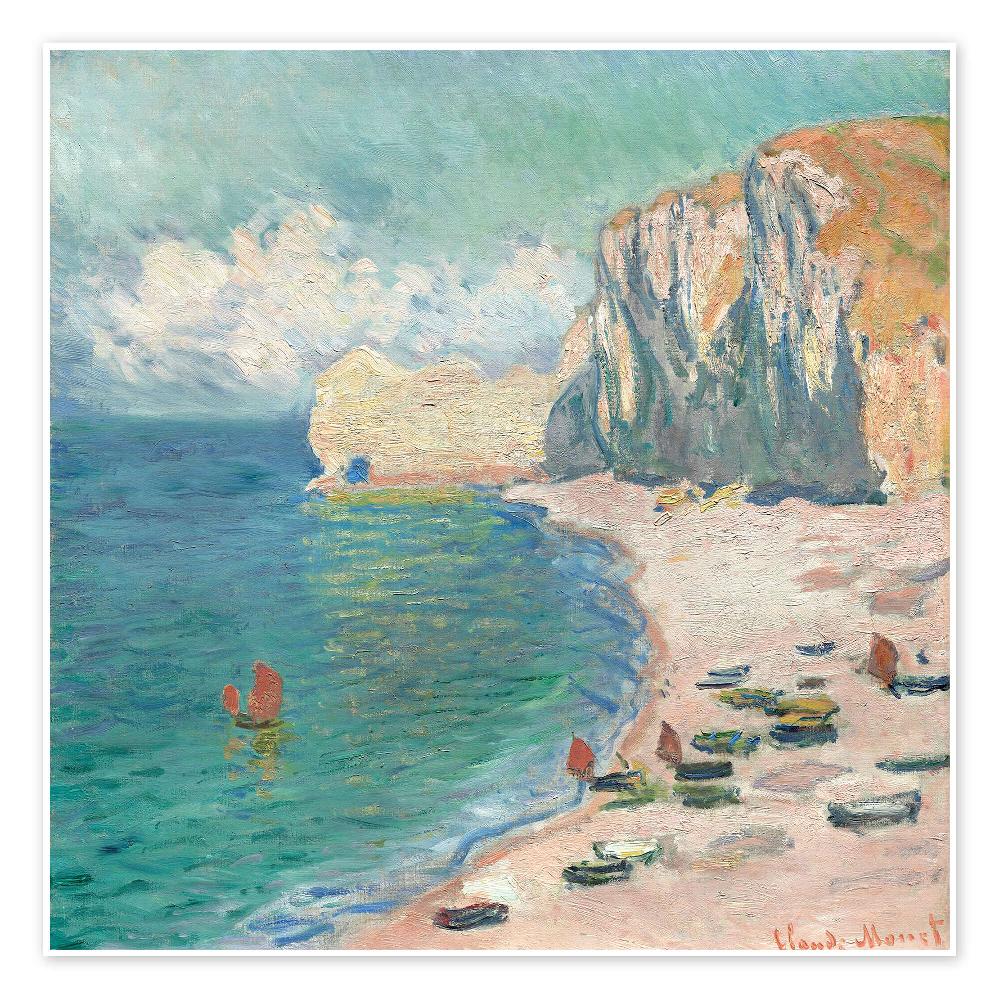 posterlounge Poster Étretat The Beach and the Falaise d'Amont