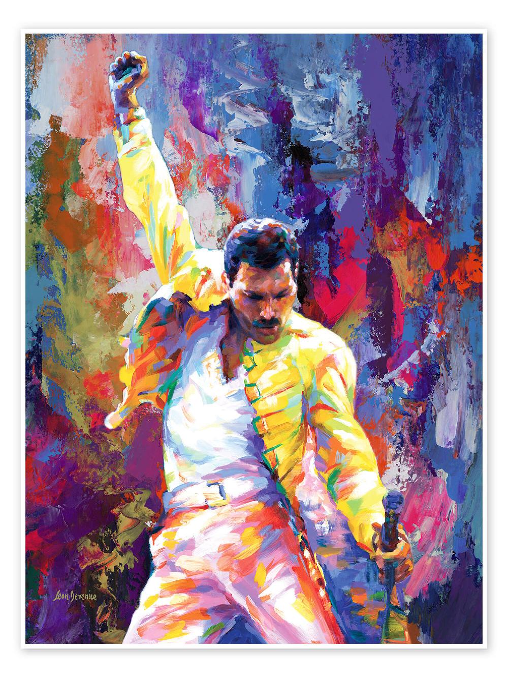 posterlounge Poster Freddie Mercury Pop Art Portrait