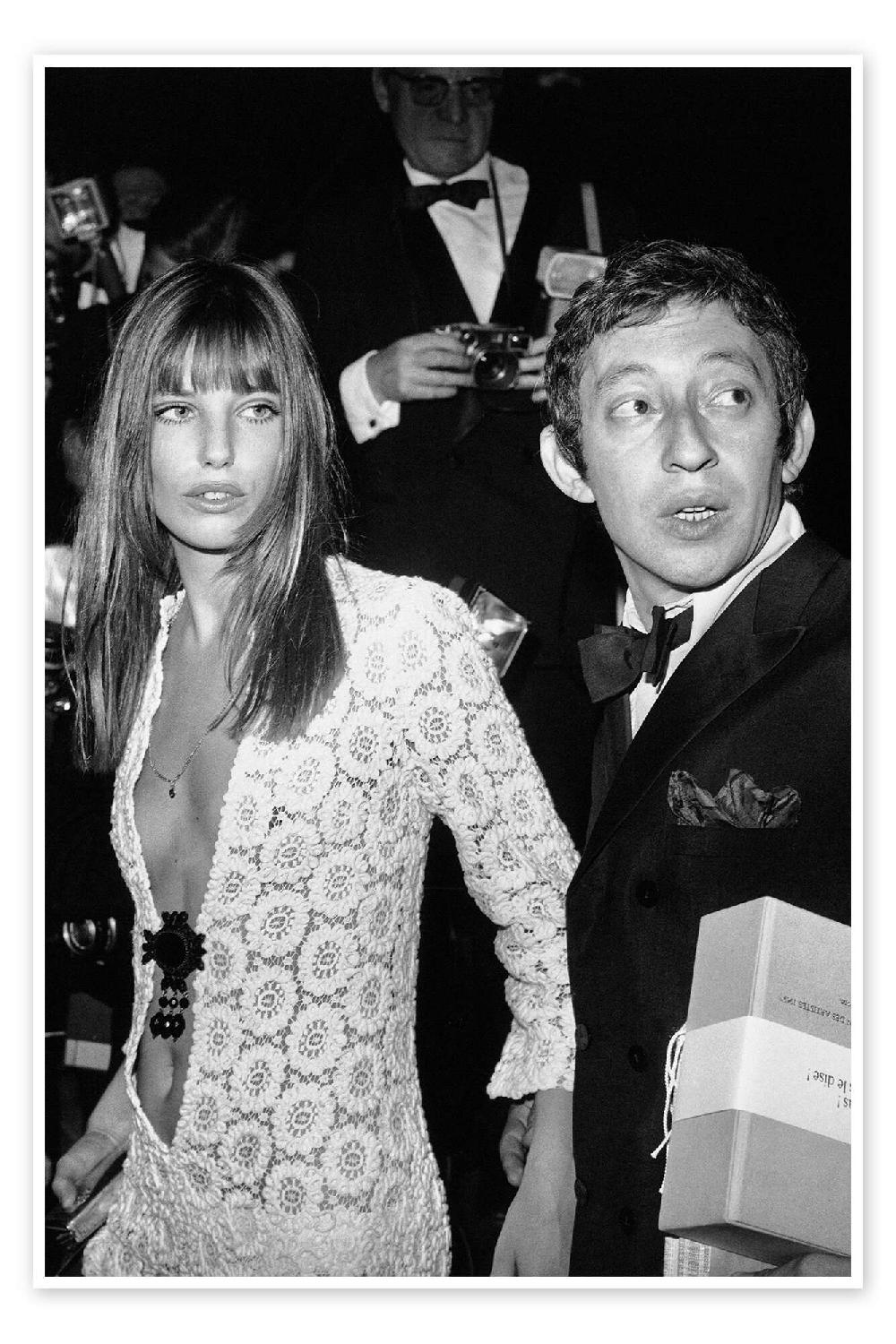 posterlounge Poster Jane Birkin en Serge Gainsbourg