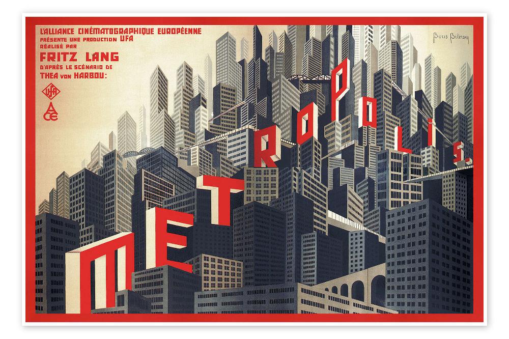 posterlounge Poster Movie poster Metropolis - Boris Bilinsky 1926