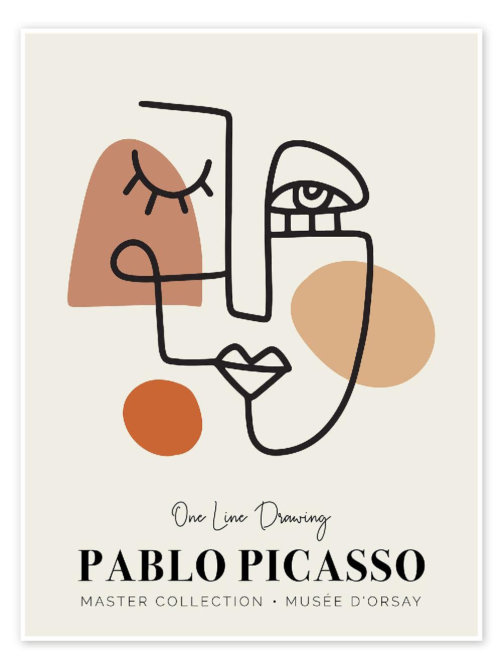 posterlounge Poster Pablo Picasso One Line Drawing II