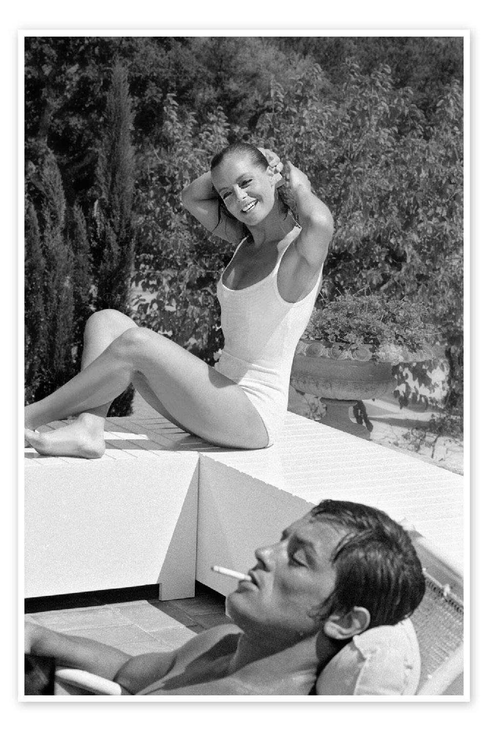 posterlounge Poster Romy Schneider and Alain Delon The swimming pool 1968