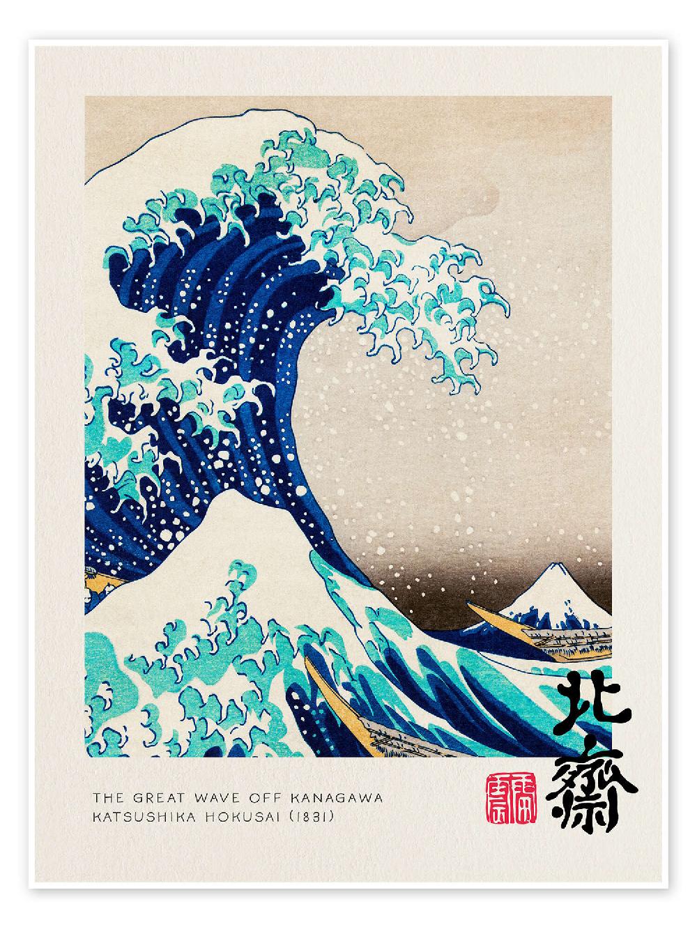 posterlounge Poster The Great Wave off Kanagawa 1831