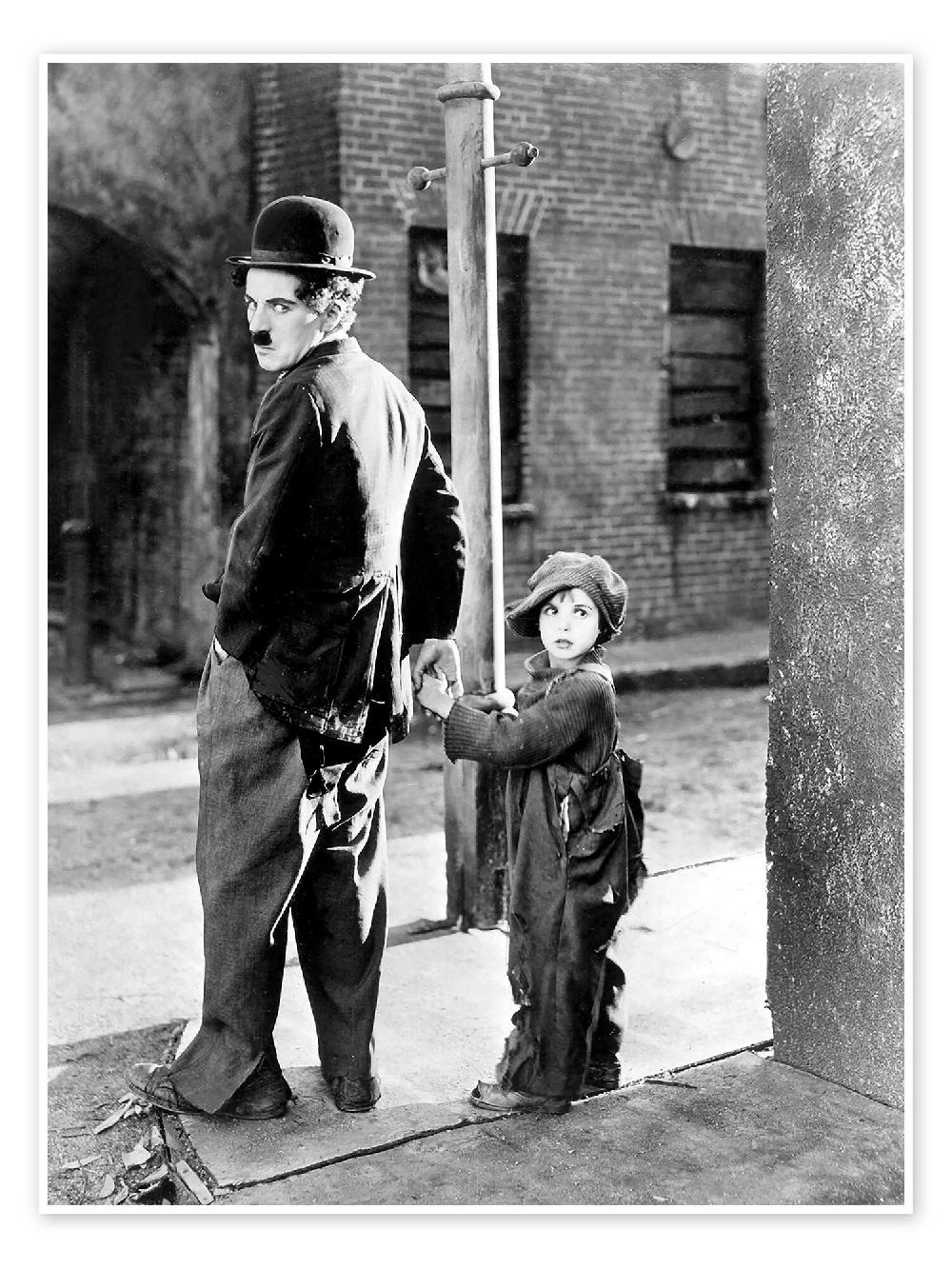 posterlounge Poster The Kid Charlie Chaplin Jackie Coogan 1921