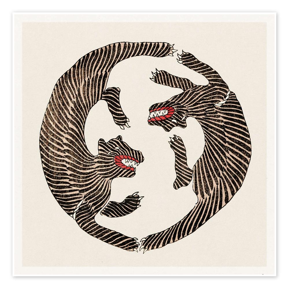 posterlounge Poster Traditional Japanese Woodblock Tiger