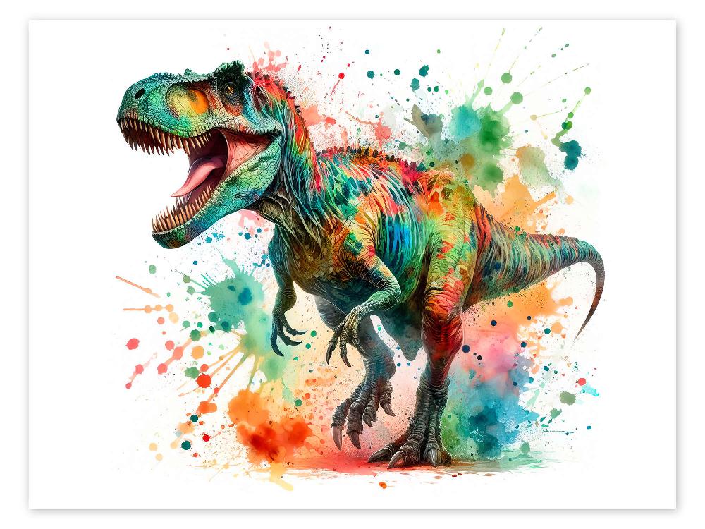 posterlounge Poster Tyrannosaurus Rex in Watercolour II