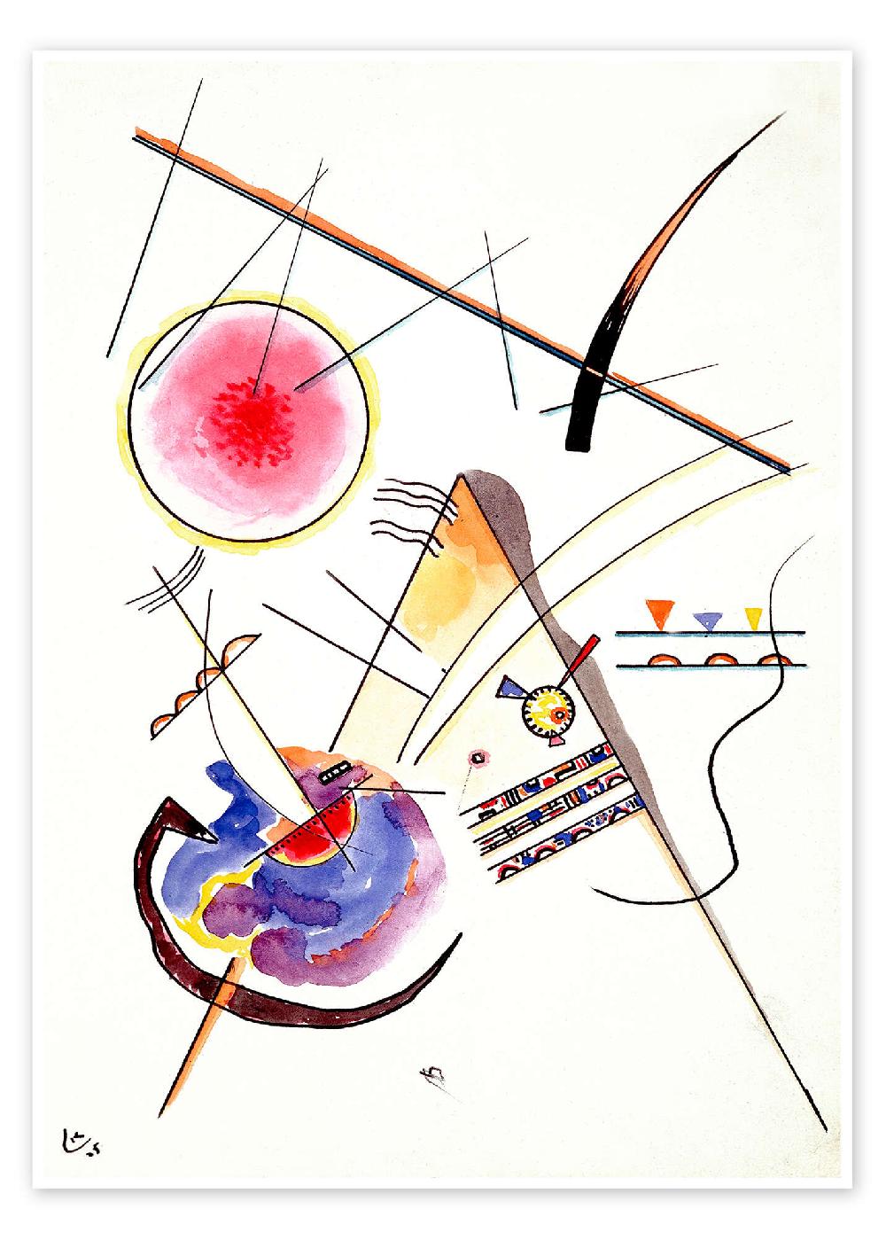 posterlounge Poster Watercolor from the Hess Guest Book