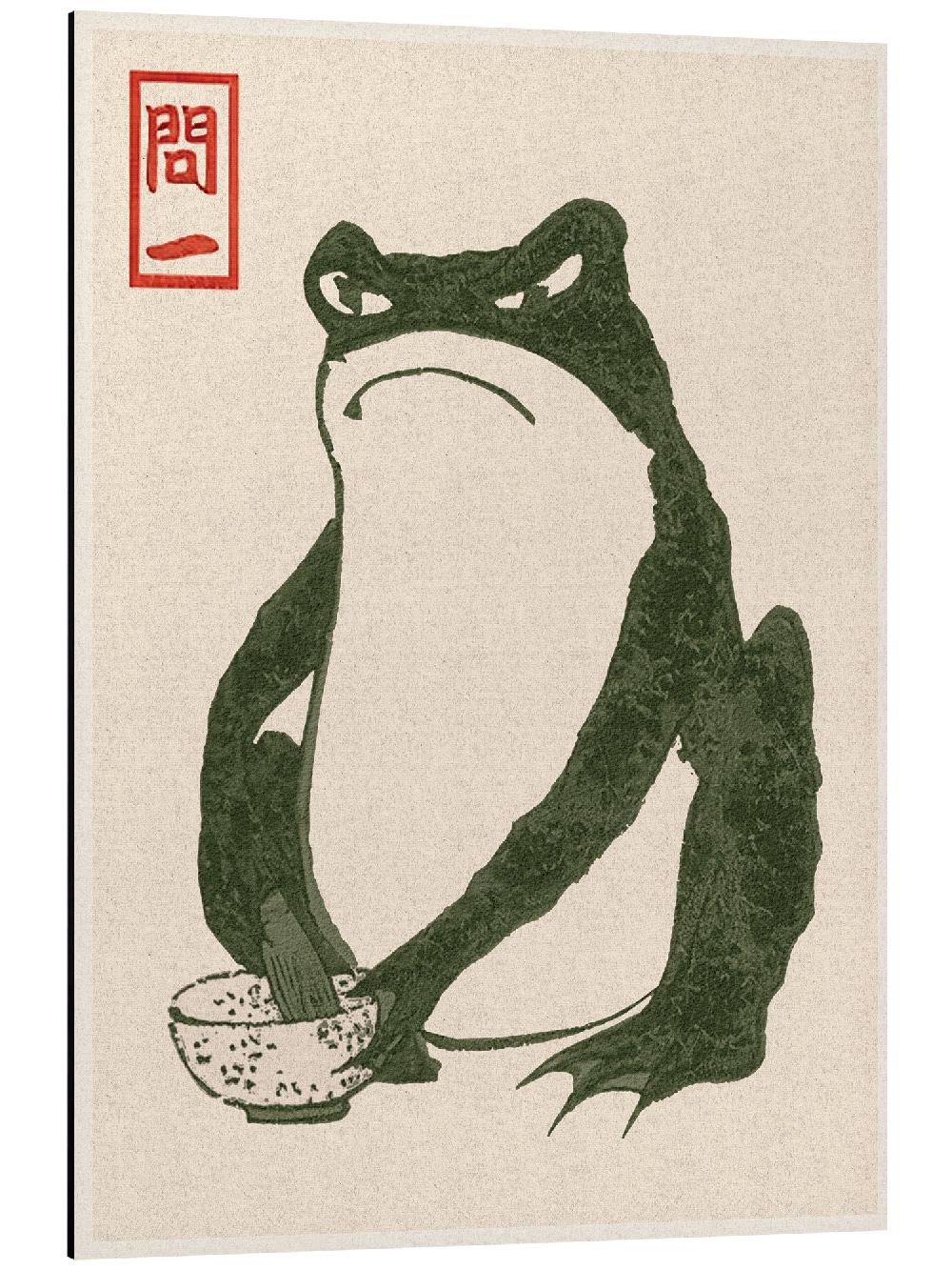 posterlounge Aluminium print Grumpy Toad III