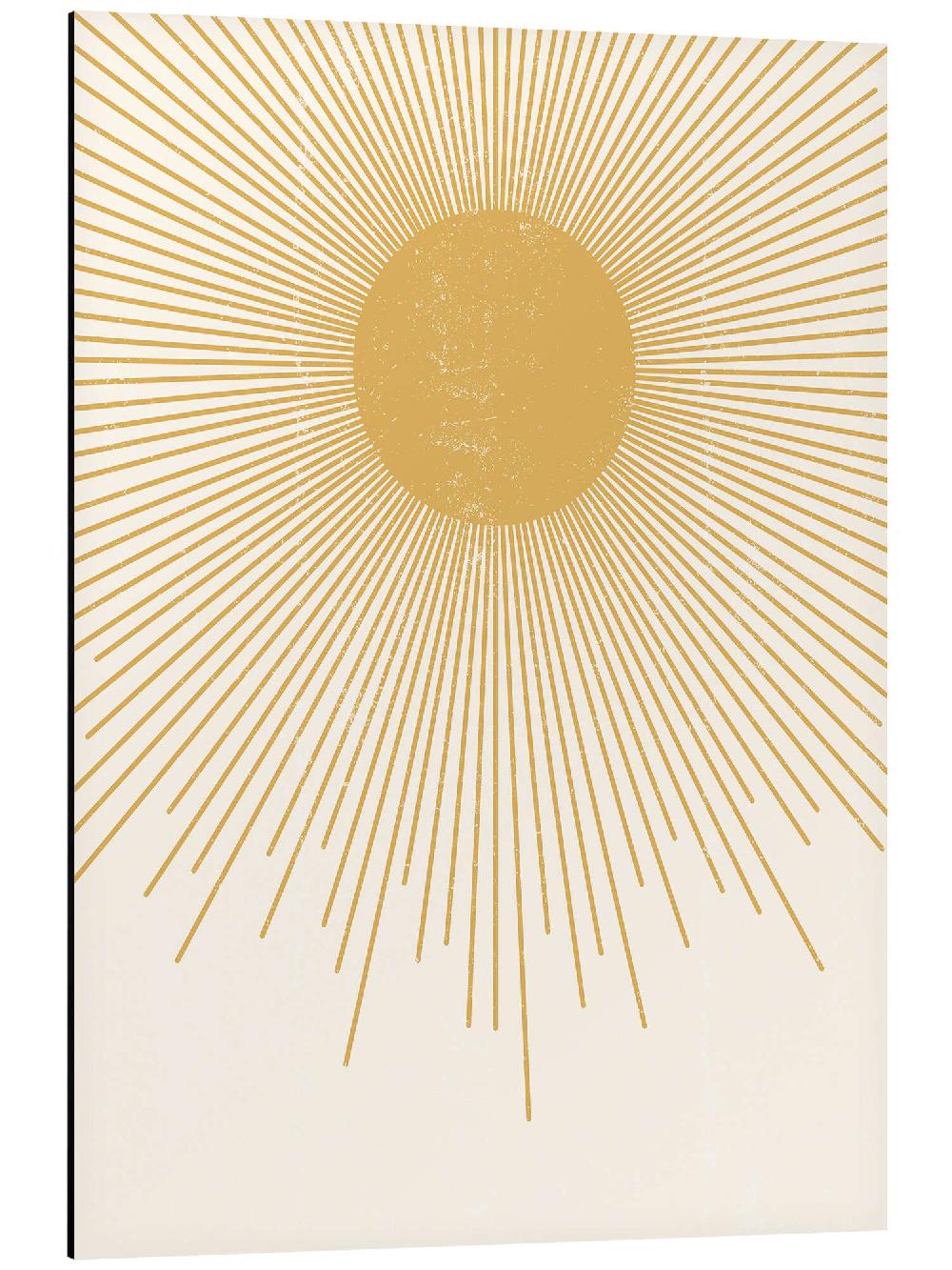 posterlounge Aluminium print Minimalist sun