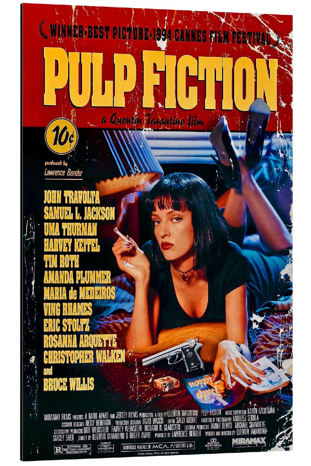 posterlounge Aluminium print Pulp Fiction (Engels)