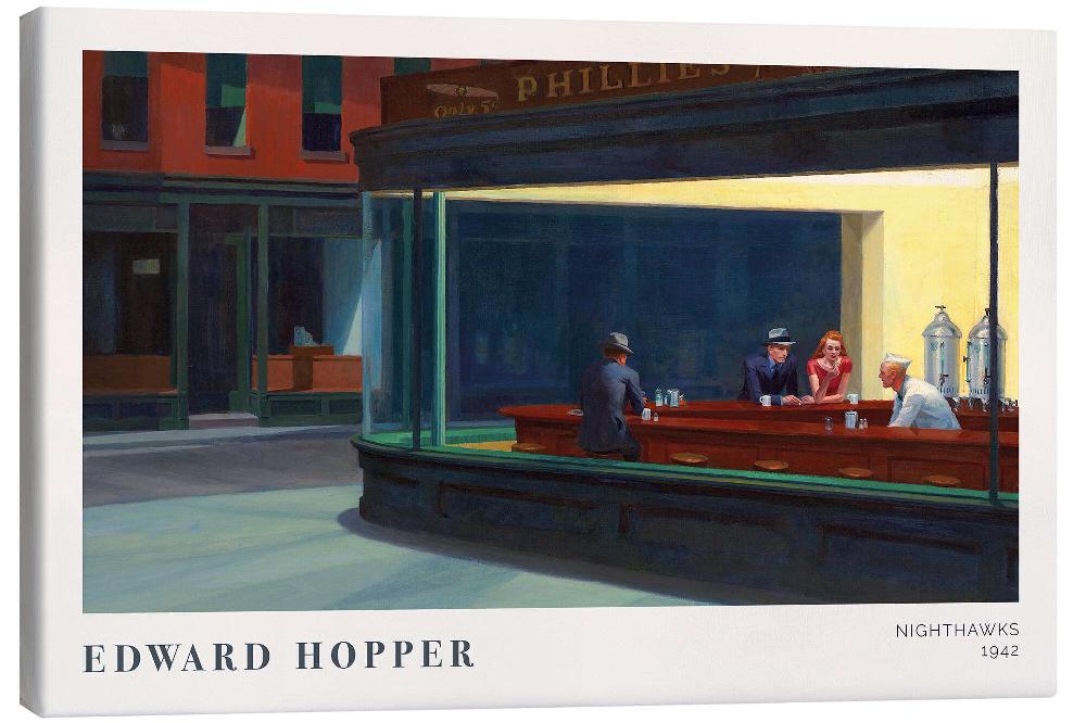 posterlounge Canvas print Nighthawks 1942