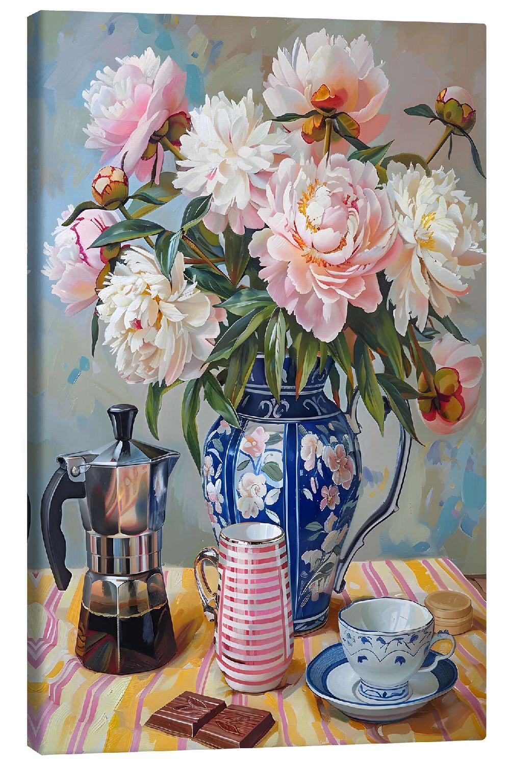 posterlounge Canvas print Still Life with Peonies