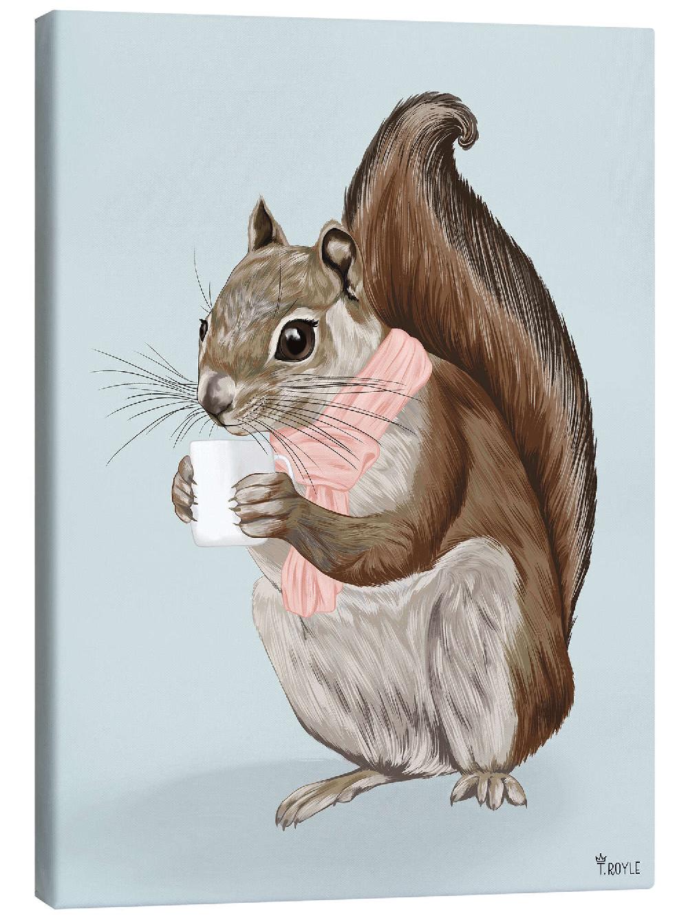 posterlounge Canvas print Teatime with Squirrel