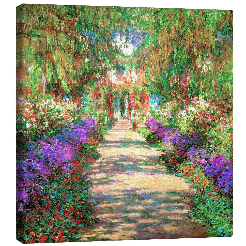posterlounge Canvas print Weg in de tuin van Monet