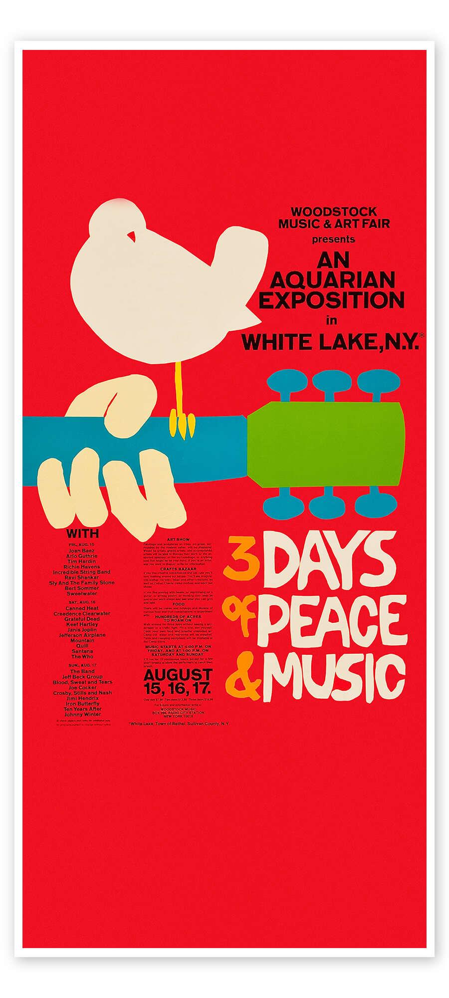 posterlounge Deurposter Woodstock Festival
