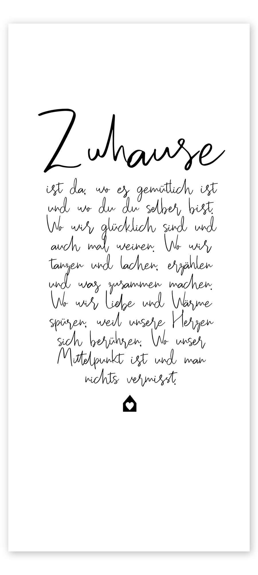 posterlounge Deurposter Zuhause (German)