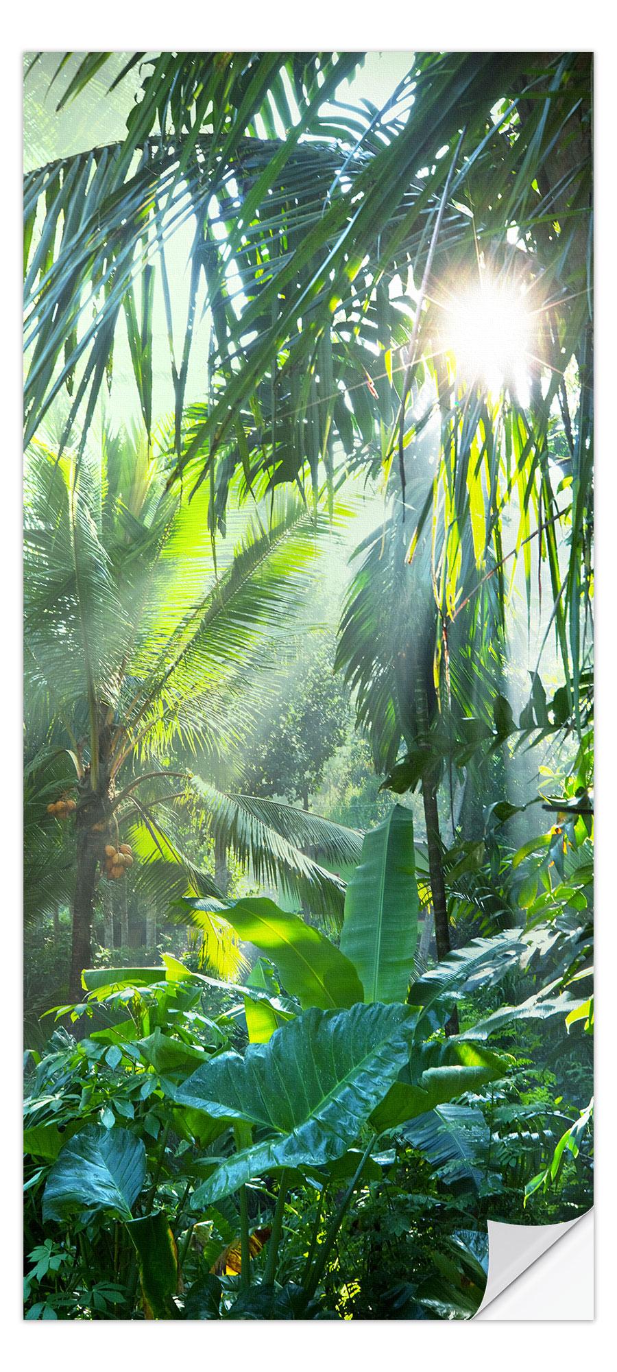 posterlounge Deursticker Rays of Sun in The Jungle
