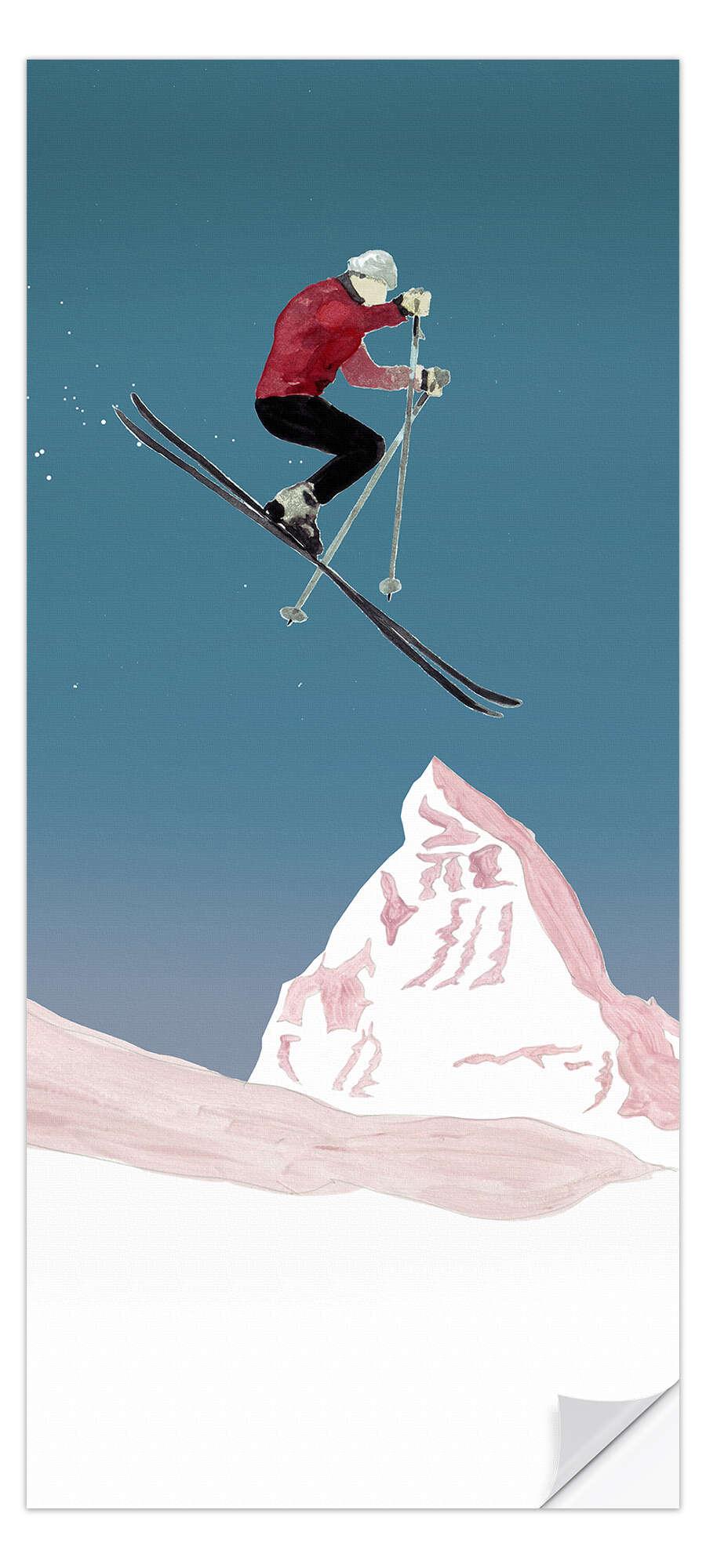 posterlounge Deursticker Ski Jump