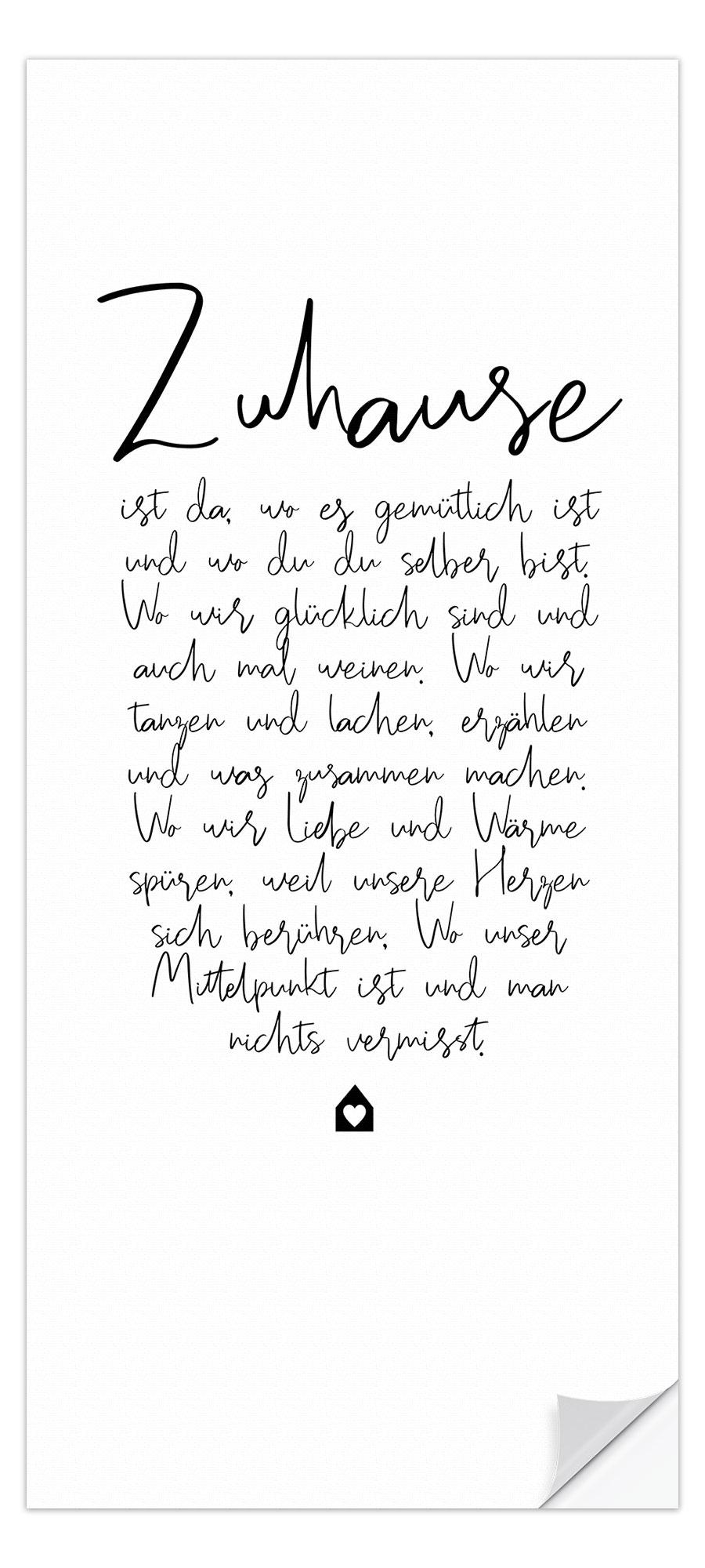 posterlounge Deursticker Zuhause (German)