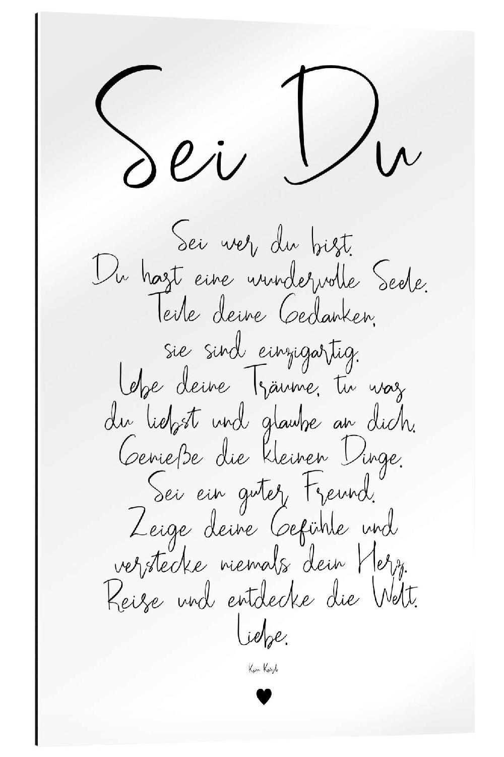 posterlounge Gallery print Be you - a poem