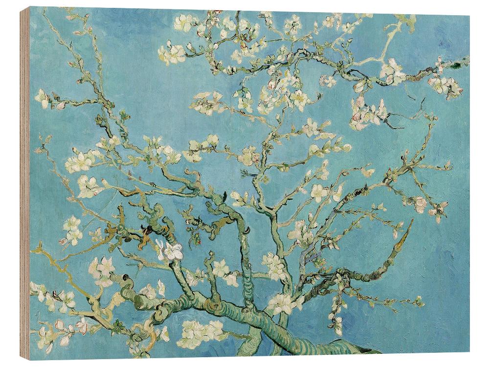 posterlounge Hout print Amandelbloesem