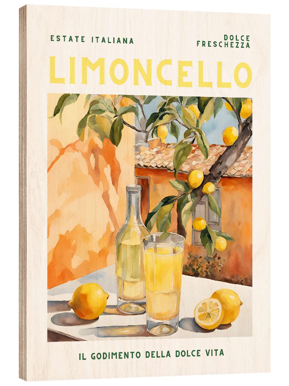 posterlounge Hout print Estate Italiana - Limoncello