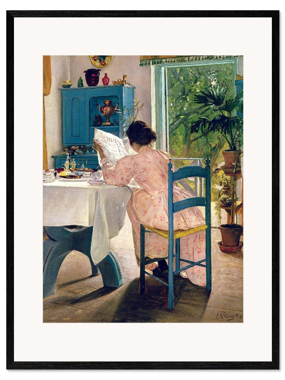 posterlounge Ingelijste kunstdruk Aan het ontbijt