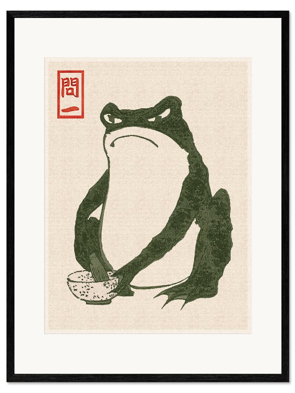 posterlounge Ingelijste kunstdruk Grumpy Toad III