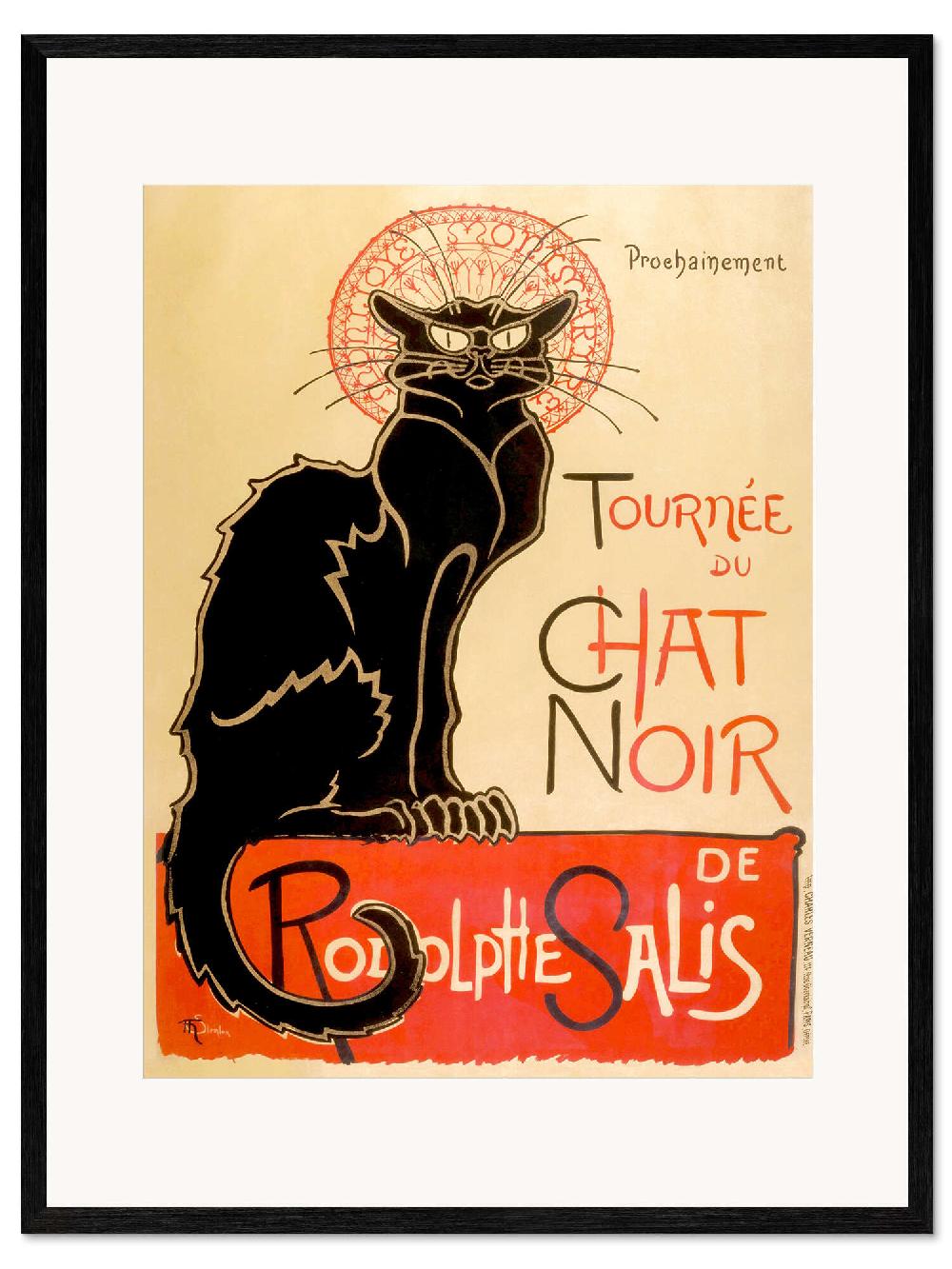 posterlounge Ingelijste kunstdruk Le Chat Noir