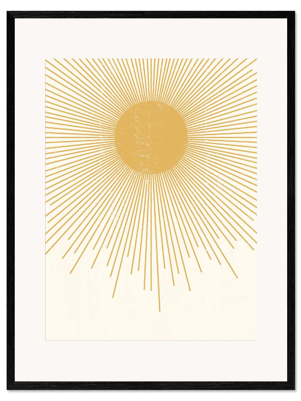 posterlounge Ingelijste kunstdruk Minimalist sun