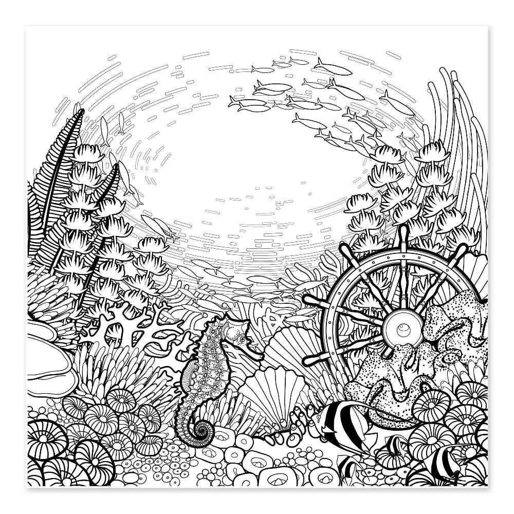 posterlounge Kleurposter At the bottom of the sea